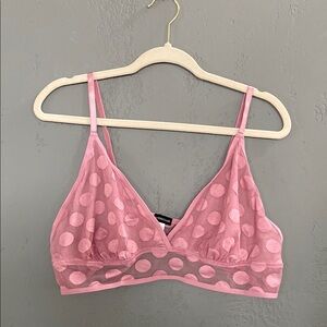 Underclub Pink Polka Dot Bralette Size 2XL
